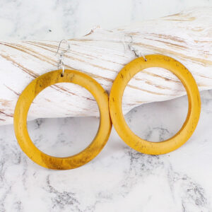 FB6206MU WOODEN RING EARRINGS