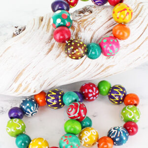 UN1609 ASSORTED SPOTTY BALL BRACELETS PACK/3